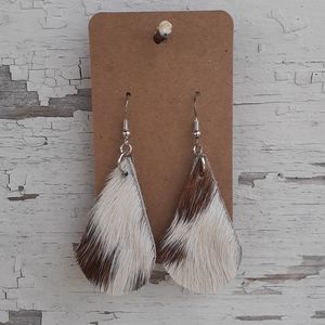 Handmade Cowhide and Sterling Silver Earri…